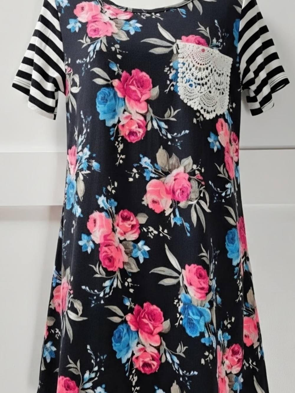 Now N' Forever Floral Short-Sleeve Dress Or Top With Leggings Size Small